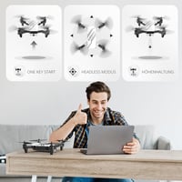 DEERC D20 Mini Drón Gyerekeknek 720P WiFi Kamerával, Összecsukható RC Quadcopter, 2 Akkumulátor, Hosszú Repülési Idő, Gesztus Irányítás, Kez 6