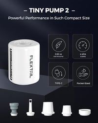 FLEXTAILGEAR Tiny Pump 2.0 - Hordozható USB-C Elektromos Légpumpa Matracokhoz, 4kPa 2