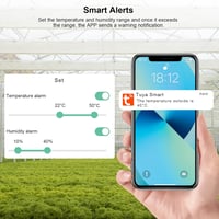 eMylo Zigbee Hőmérséklet és Páratartalom Érzékelő - Tuya Smart Kompatibilis Vezeték Nélküli Mérő Riasztással és Adattárolással - Alexa és Go 4