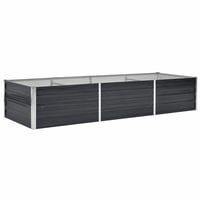 vidaXL antracit siva vrtna povišena gredica od pocinčanog čelika 240x80x45 cm, posuda za biljke za vanjsku upotrebu — nepotpun proizvod (stanje: vidi 2. sliku) 1