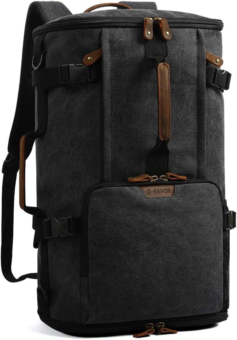 G-FAVOR 40L Utazó Hátizsák Férfiaknak - Kézipoggyász Méretű Laptop Táska 17,3" Notebookhoz, Túrázáshoz, Iskolába, Fekete