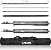 EMART Fotó Háttérállvány 2,8x3m - Stabil Alumínium Keret 13,6kg Teherbírással, 6 Rögzítővel, Zöld Háttérhez, Vetítővászonhoz, Stúdióhoz 7
