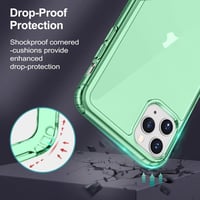 Apple iPhone 11 Pro Max Zöld Áttetsző Szilikon Tok Beépített Állvánnyal 6