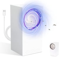 bubbacare Elektromos Rovarcsapda UV Fénnyel - USB Szúnyogirtó Lámpa, Hordozható Rovarölő Ventilátor, Beltéri és Kültéri Használatra, Csendes 1