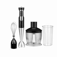 Tyčový mixér Lafe BRK-003A, súprava 800 W, 600 ml, čierno-strieborný ručný mixér so šľahačom a nádobou na sekanie — chybný, nie (stav: pozri 2. obrázok) 1