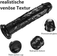 Óriási 25cm-es Fekete Realisztikus Dildó Tapadókoronggal - XXL Méretű G-pont és Anális Stimuláló 5