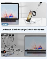 Samsung 3 az 1-ben Vezeték Nélküli Töltőállomás - Fehér, Telefon, Óra, Fülhallgató 2