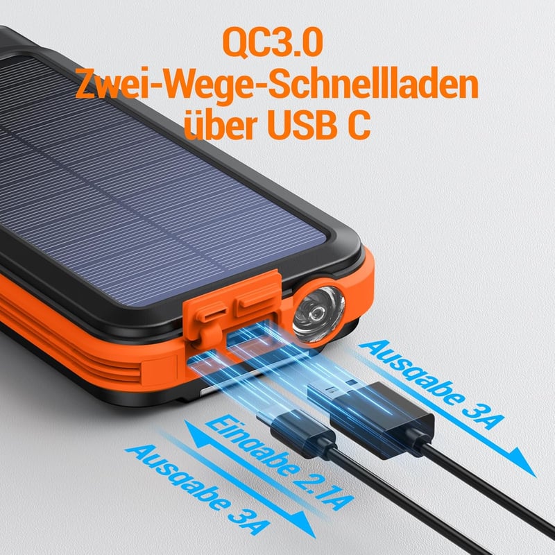 BLAVOR 20000 mAh-s Napelemes Powerbank 4in1 Vezeték Nélküli Töltéssel és FM Rádióval