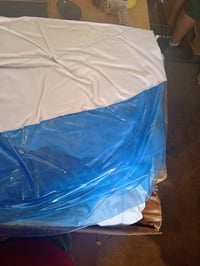 Piscină gonflabilă de grădină Intex 57190NP Swim Center Family Lounge cu zonă de șezut, 229x218x79 cm, 640 litri, albastru, utilizată 3