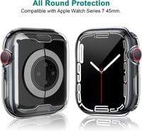 Apple Watch Series 7 képernyővédő fólia - 45mm, HD átlátszó, 3 darabos szett 2