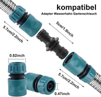 HOSPAOP Kerti Locsolótömlő Csatlakozó Készlet, 18 db-os 1/2 Colos Gyorscsatlakozó Adapter Szett, Szivárgásmentes ABS Műanyag Kiegészítők Ker 4