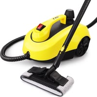 TVD Gőztisztító 1500W - Sárga-Kék Nagynyomású Gőzölő 1,5L Tartállyal, Sokoldalú Tartozékokkal Padlóhoz, Szőnyeghez, Csempéhez, Ablakhoz és K 8