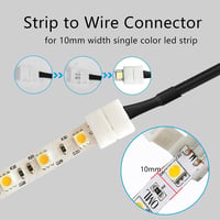 PNGKNYOCN LED szalag csatlakozó klipsz, 10db, forrasztás nélküli, DC 5,5x2,1mm 5