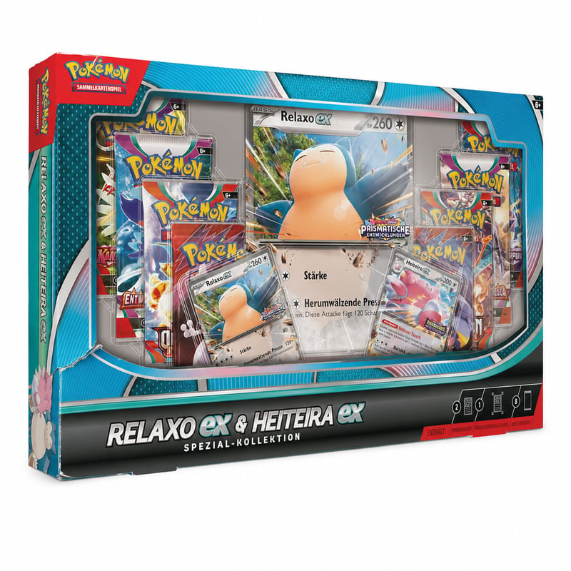 Pokémon kartová hra Relaxo-ex a Heiteira-ex špeciálna kolekcia – 2 — Krabička je trochu natrhnutá (stav: pozri 2. obrázok)
