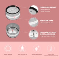 WeCooper DN 100 mm Visszaáramlás-gátló Szelep - Horganyzott Acél Elszívó Szellőzőnyíláshoz, Gumi Tömítéssel és Alumínium Csappantyúkkal 3