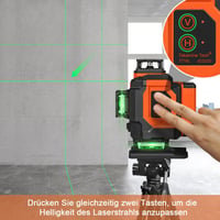 TakamineTech Zöld Keresztvonalas Lézer - 4x360° Önszintező Lézeres Szintező, 16 Vonalas Építési Lézer, 5200 mAh Akkumulátor, Távirányítható, 8