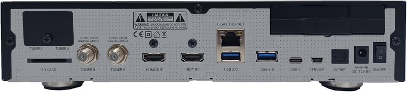 GigaBlue UHD Quad 4K Pro PVR vevőkészülék HBB TV-vel, Bluetooth 5.4, 2x FBC DVB-S2 tunerrel, Gigabit LAN, 2TB HDD-vel