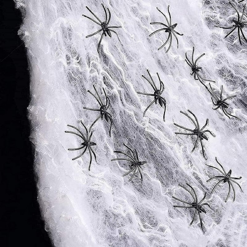 Világító, Nyújtható Pókháló - Ijesztő Halloween Dekoráció