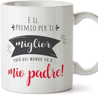 MUGFFINS Apák Napi Bögre "A Világ Legjobb Apja" Felirattal, 350 ml 1