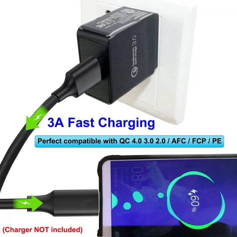 UNIDOPRO 3 méteres USB 3.0 - Type C gyorstöltő kábel Samsung, Huawei készülékekhez