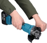 Weytoll 21V Akkumulátoros Sarokcsiszoló, Kefe Nélküli Motor, 125mm, 2x1300mAh Akkumulátor, Fokozatmentes Sebességszabályzás, Tengelyrögzítés 7