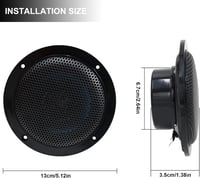 Herdio 4 Inches Vízálló Mennyezeti Hangszóró - Bluetooth Kompatibilis Beépíthető Hangrendszer Fürdőszobába, Konyhába, Kültérre, 160W 4