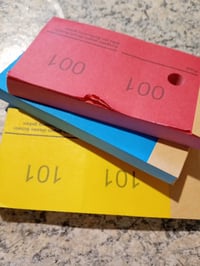 Nezyo 1-300 Számozott Blokkok 3 db, 10x5 cm, Piros, Sárga, Kék – Sérült piros tömbbel, egyébként újszerű állapot (állapot: lásd a 2. képet) 2