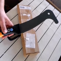 Mačeta Fiskars WoodXpert XA3 50,5 cm, čierno-oranžová, s nepriľnavým tvrdeným povrchom — Stopy používania na čepeli (stav: pozri 2. obrázok) 2