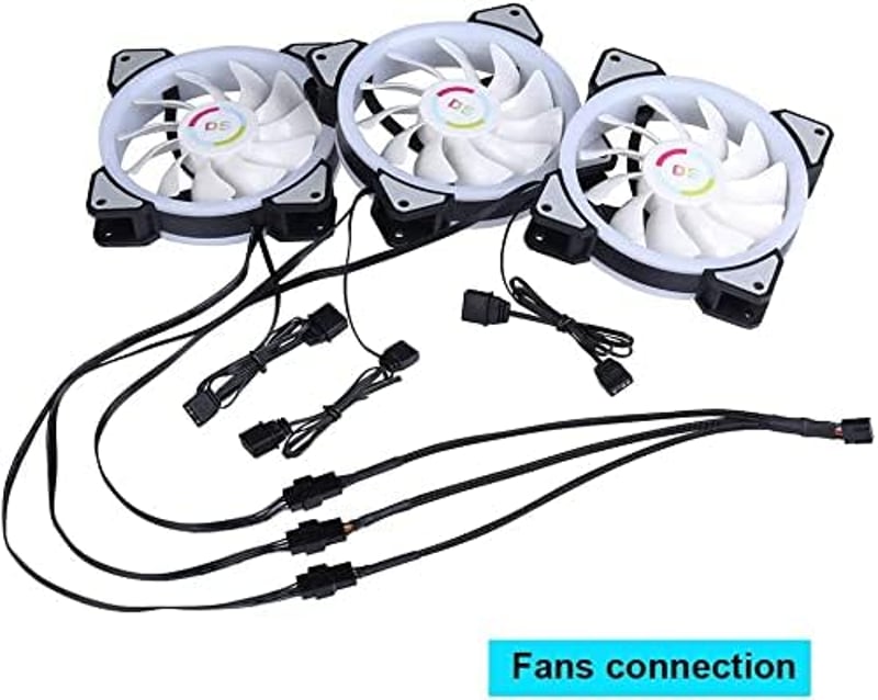 Hsthe Sea PWM ventilátor elosztó kábel, 2 db, 4 tűs, 1-ről 3-ra, 26,7 cm, PC-hez