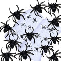 Halloween Pókháló Szett 120g Nyújtható Hálóval és 24 Műpókkal - Ijesztő Dekoráció 2