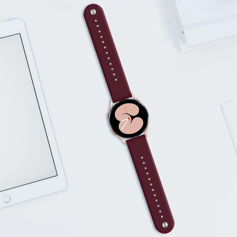 Samsung Galaxy Watch 3 Borvörös Szilikon Sportszíj
