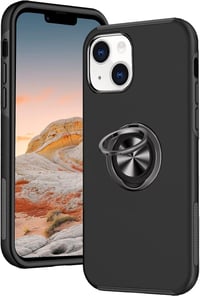 Apple iPhone 13 Fekete Mágneses Gyűrűs Védőtok 1
