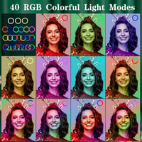 FGRYB 10" RGB LED Gyűrűfény Állvánnyal és Telefontartóval - Szelfi Lámpa 2