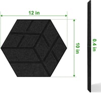 Hexagon alakú akusztikai panel szett, 12 db - Stúdió hangszigetelő hab 2