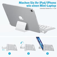 OMOTON Bluetooth Billentyűzet Mac-hez, Olasz Kiosztás, Numerikus Billentyűzet, MacBook Air/Pro/iMac Kompatibilis, Fehér 3