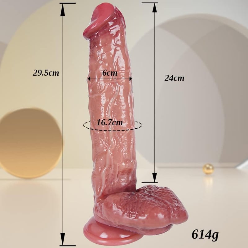 King Size Realisztikus XXL Szilikon Dildó 29,5 cm, Tapadókorongos G-pont Stimuláló