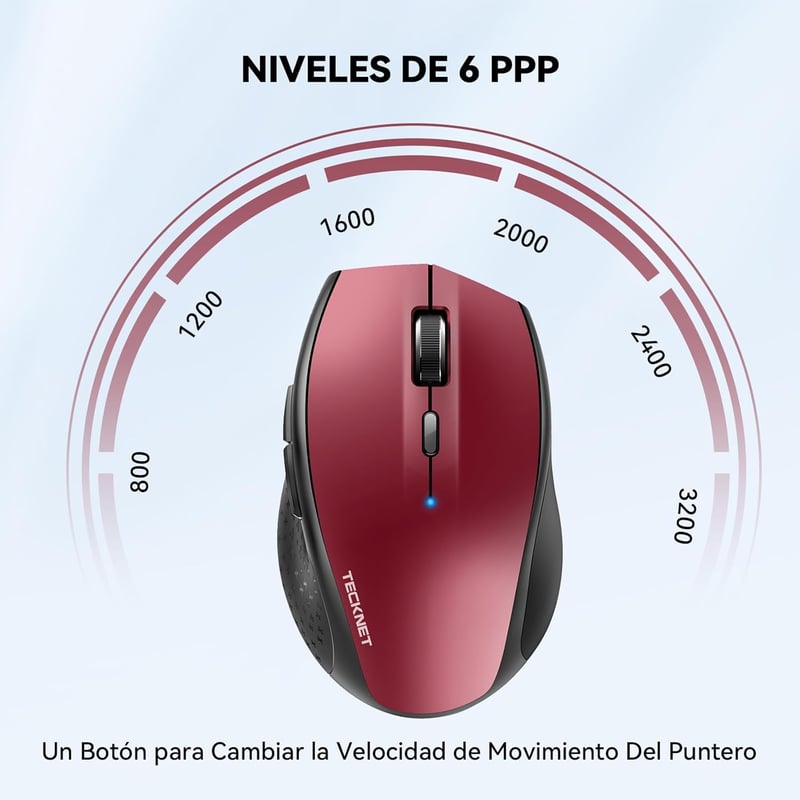 TeckNet Bluetooth egér, 3200 DPI, 2 éves üzemidő, 6 DPI szint