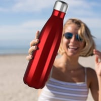 GeeRic Rozsdamentes Acél Termosz 750ml - Dupla Falú Hőszigetelő Kulacs, Szivárgásmentes, BPA-mentes, Túrázáshoz, Sportoláshoz, Világos Lila  6