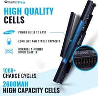 NinjaBatt Pro HP akkumulátor 250 G5, 255 G5 laptopokhoz - 4 cellás, 2600mAh, Samsung cellákkal 3