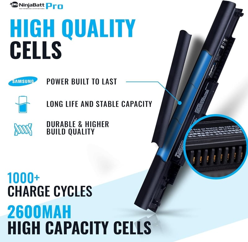NinjaBatt Pro HP akkumulátor 250 G5, 255 G5 laptopokhoz - 4 cellás, 2600mAh, Samsung cellákkal