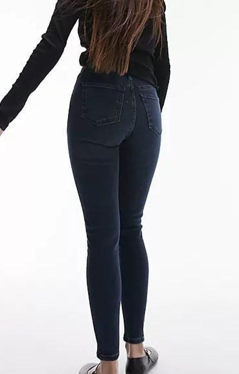 Topshop Jamie Női Farmer Kékfekete Színben W26 L32