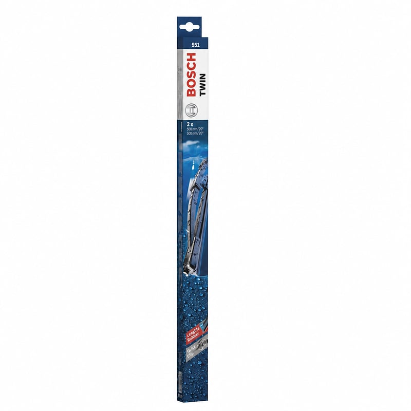 Stierač Bosch Twin 551, 550 mm – 1 ks, pre osobné autá, odolná guma, uchytenie Quick Clip