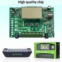 VIXKPIRR MPPT 30A Napelem Töltésvezérlő 12V/24V - LCD Kijelzővel, Hőmérséklet Érzékelővel, 2 USB Porttal, Ólom és Lítium Akkumulátorokhoz 3