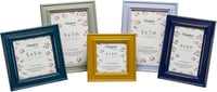 Hampton Frames Paloma 13x18 cm-es Sárga Vintage Képkeret - Koptatott Fa Hatású, Széles Peremű, Falra Szerelhető Shabby Chic Fotókeret 5