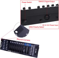 Lixada DMX 512 Fényvezérlő Konzol 192 Csatornával - Színpadi Lámpákhoz, Mozgó Fejekhez, DJ Felszereléshez, Partikhoz, 19" Rack Kompatibilis 6