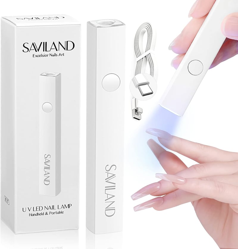 Saviland Mini UV LED Lámpa Gél Körmökhöz - Újratölthető, Bőrvédő, Hordozható Körömszárító