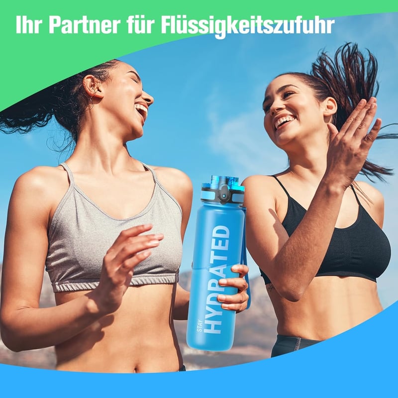 Sahara Sailor 1L BPA-mentes sportkulacs, szivárgásmentes, kerékpározáshoz, kempingezéshez