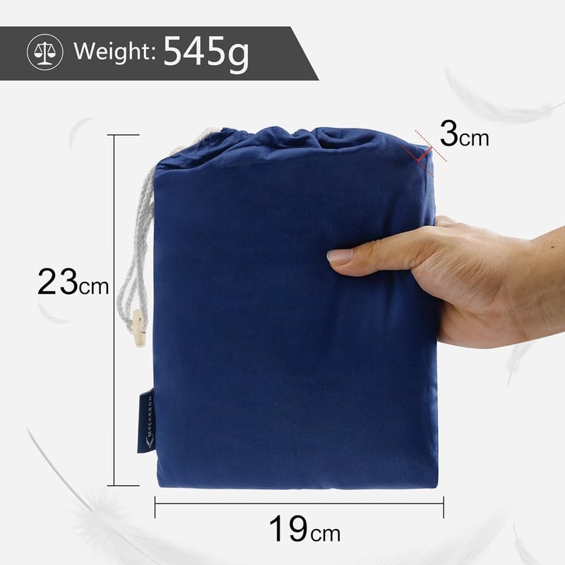 MYCARBON Nyári Hálózsák Pamut Bélés - Nagy Méretű Utazó Hálózsák 220cm