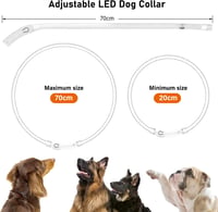 Aicharynic USB-s LED kutyanyakörv - Vízálló, állítható, 3 villogó móddal 6