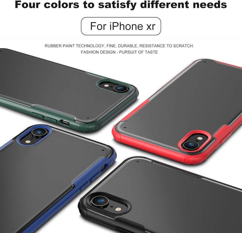 iPhone XR Fekete Védőtok - Ütésálló Szilikon Hátlap
